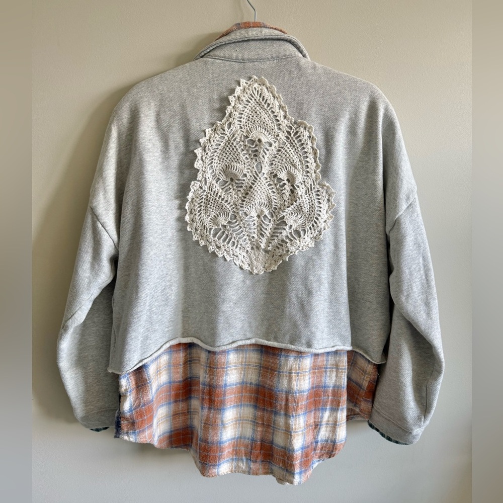 ⭐️ Reworked Shacket -AE SUNDAY BEST- Upcycled Handmade Button Shirt